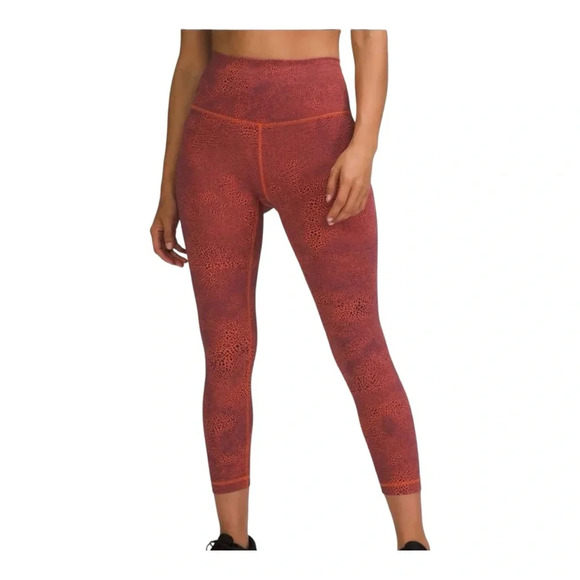 lululemon athletica Pants - Lululemon Wunder Train High Rise Crop 23” Leggings NWT Orange Larkspur